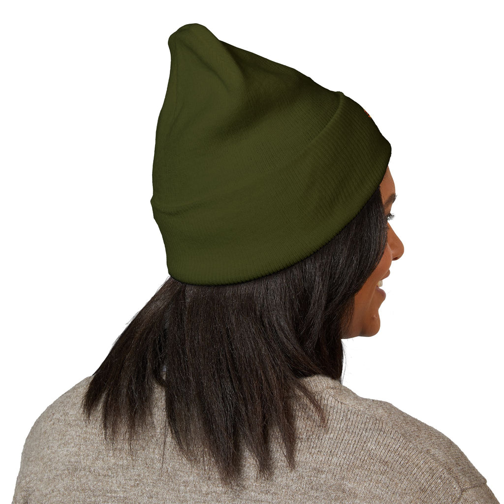 Fear God Embroidered 'Glow Up' Flame Beanie — Classic Cuffed Winter Hat